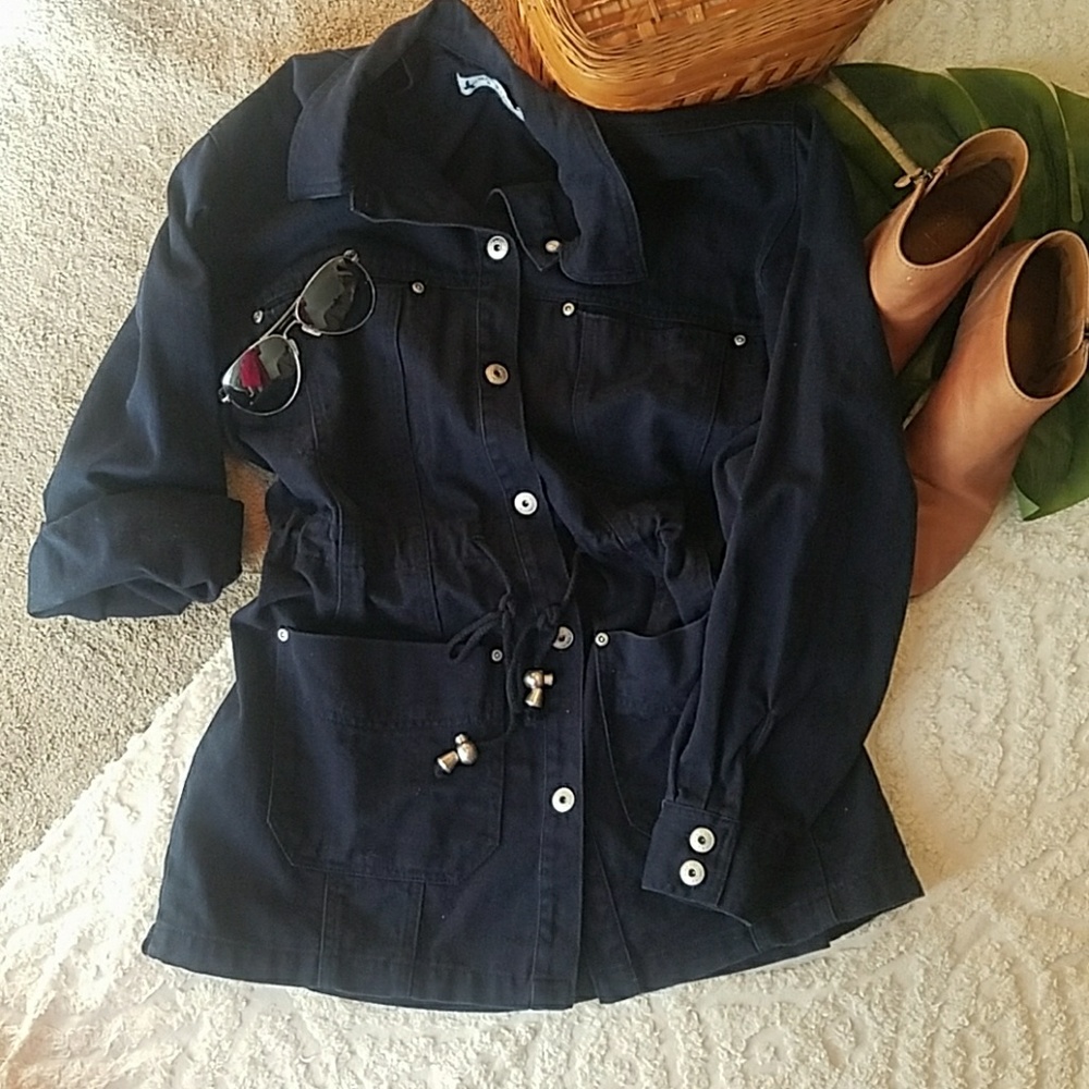 Vintage Navy blue anorak jacket